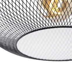 Moderne plafondlamp zwart 45 cm - Mesh Ball