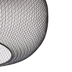 Moderne plafondlamp zwart 45 cm - Mesh Ball