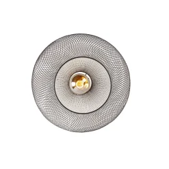 Moderne plafondlamp zwart 45 cm - Mesh Ball