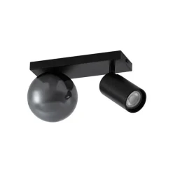 Moderne plafondlamp zwart 2-lichts kantelbaar - Lesly