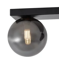 Moderne plafondlamp zwart 2-lichts kantelbaar - Lesly