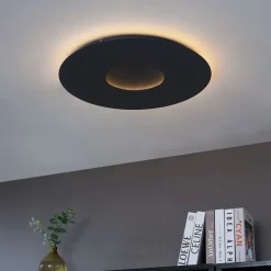 Moderne plafondlamp zwart 60cm incl. LED 3-staps dimbaar - Morning