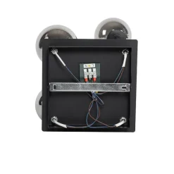 Moderne plafondlamp zwart 5-lichts met smoke glas - Athens