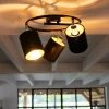 Moderne plafondlamp zwart 3-lichts - Lofty