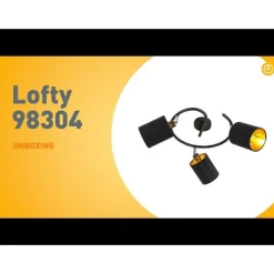 Moderne plafondlamp zwart 3-lichts - Lofty