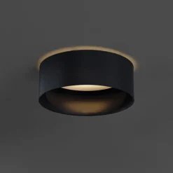 Moderne plafondlamp zwart transparant 40cm incl. LED 3-staps dimbaar - Sue