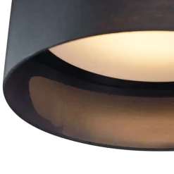 Moderne plafondlamp zwart transparant 40cm incl. LED 3-staps dimbaar - Sue