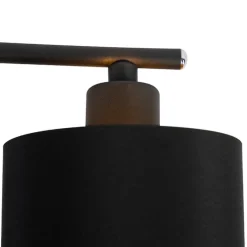 Moderne plafondlamp zwart 6-lichts - Lofty