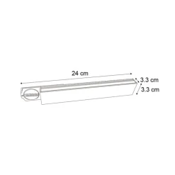 Moderne plafondlamp zwart voor railsysteem 1-fase 5W 400 lm 2700-4000K - Iconic Tsiri