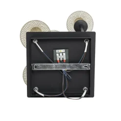 Moderne plafondlamp zwart met goud 5-lichts - Athens Wire