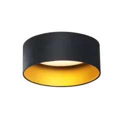 Moderne plafondlamp zwart velours 40cm incl. LED 3-staps dimbaar - Sue