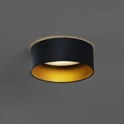 Moderne plafondlamp zwart velours 40cm incl. LED 3-staps dimbaar - Sue