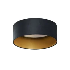 Moderne plafondlamp zwart velours 40cm incl. LED 3-staps dimbaar - Sue