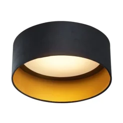 Moderne plafondlamp zwart velours 40cm incl. LED 3-staps dimbaar - Sue