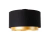 Moderne plafondlamp zwart met goud 47 cm duo kap - Combi