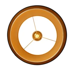 Moderne plafondlamp zwart met goud 47 cm duo kap - Combi