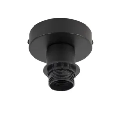 Moderne plafondlamp zwart met goud 47 cm duo kap - Combi