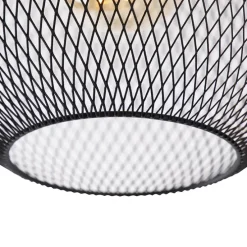 Moderne plafondlamp zwart 30 cm - Mesh Ball