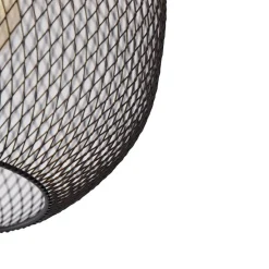 Moderne plafondlamp zwart 30 cm - Mesh Ball