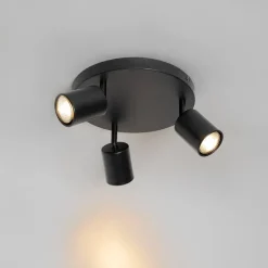 Moderne plafondlamp zwart verstelbaar rond 3-lichts - Java
