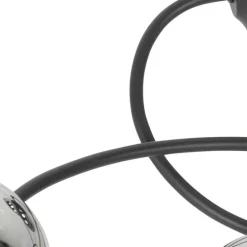 Moderne plafondlamp zwart 6-lichts met smoke glas - Athens