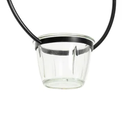 Moderne plafondlamp zwart met glas rond - Roslini