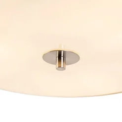 Moderne plafondlamp zwart met goud 50 cm 3-lichts - Drum Duo