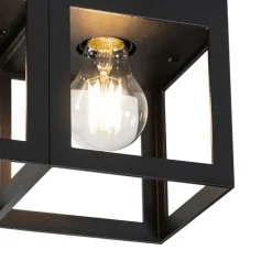 Moderne plafondlamp zwart 2-lichts - Cela