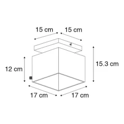 Moderne plafondlamp zwart met goud - VT