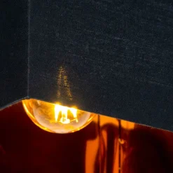 Moderne plafondlamp zwart met goud - VT