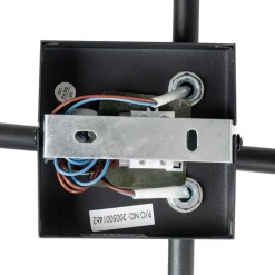 Moderne plafondlamp zwart 5-lichts verstelbaar vierkant - Jeana