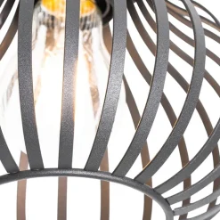 Moderne plafondlamp zwart 18 cm - Saffira