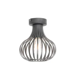 Moderne plafondlamp zwart 18 cm - Saffira