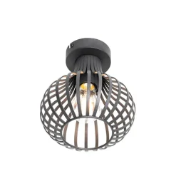 Moderne plafondlamp zwart 18 cm - Saffira