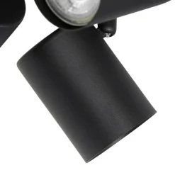 Moderne plafondlamp zwart 4-lichts verstelbaar vierkant - Jeana