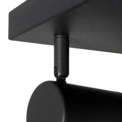 Moderne plafondlamp zwart 4-lichts verstelbaar vierkant - Jeana