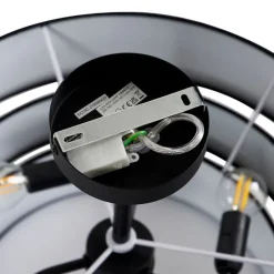 Moderne plafondlamp zwart 45 cm 3-lichts - Drum Trio