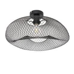 Moderne plafondlamp zwart - Zora