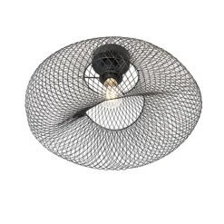 Moderne plafondlamp zwart - Zora