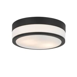 Moderne plafondlamp zwart 28 cm IP44- Flavi