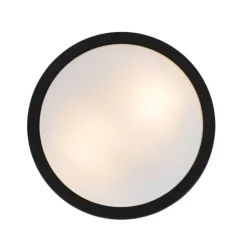 Moderne plafondlamp zwart 28 cm IP44- Flavi