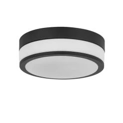 Moderne plafondlamp zwart 28 cm IP44- Flavi