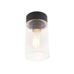 Moderne plafondlamp zwart 22,6 cm IP44 - Jarra