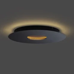 Moderne plafondlamp zwart 40cm incl. LED 3-staps dimbaar - Morning