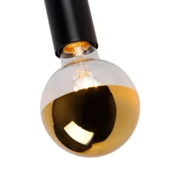 Moderne plafondlamp zwart 9 cm - Facil