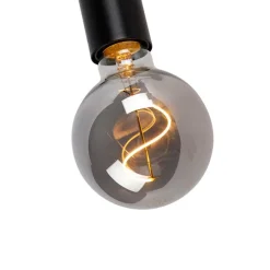 Moderne plafondlamp zwart 9 cm - Facil