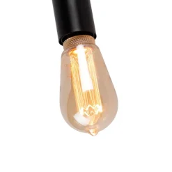 Moderne plafondlamp zwart 9 cm - Facil