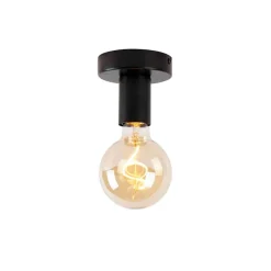 Moderne plafondlamp zwart 9 cm - Facil