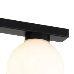 Moderne plafondlamp zwart IP44 4-lichts - Cederic