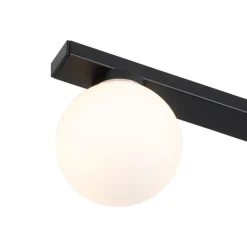 Moderne plafondlamp zwart IP44 4-lichts - Cederic